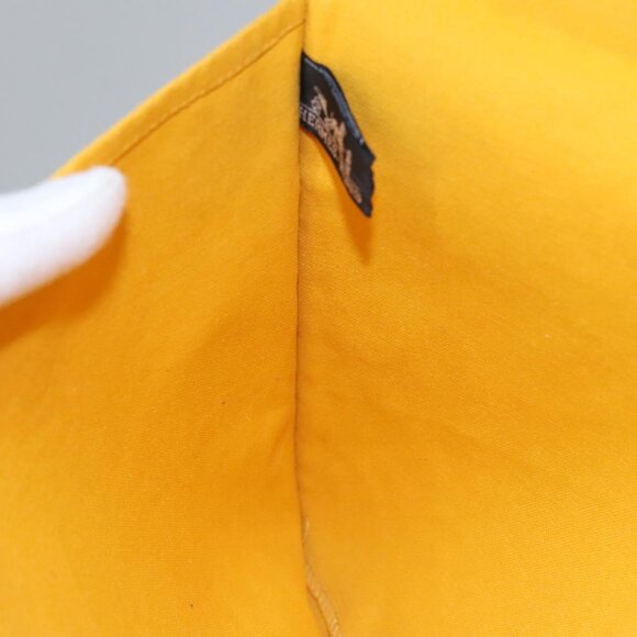 HERMES Clutch Bag Canvas Yellow Auth ti2709 - Picture 13 of 14